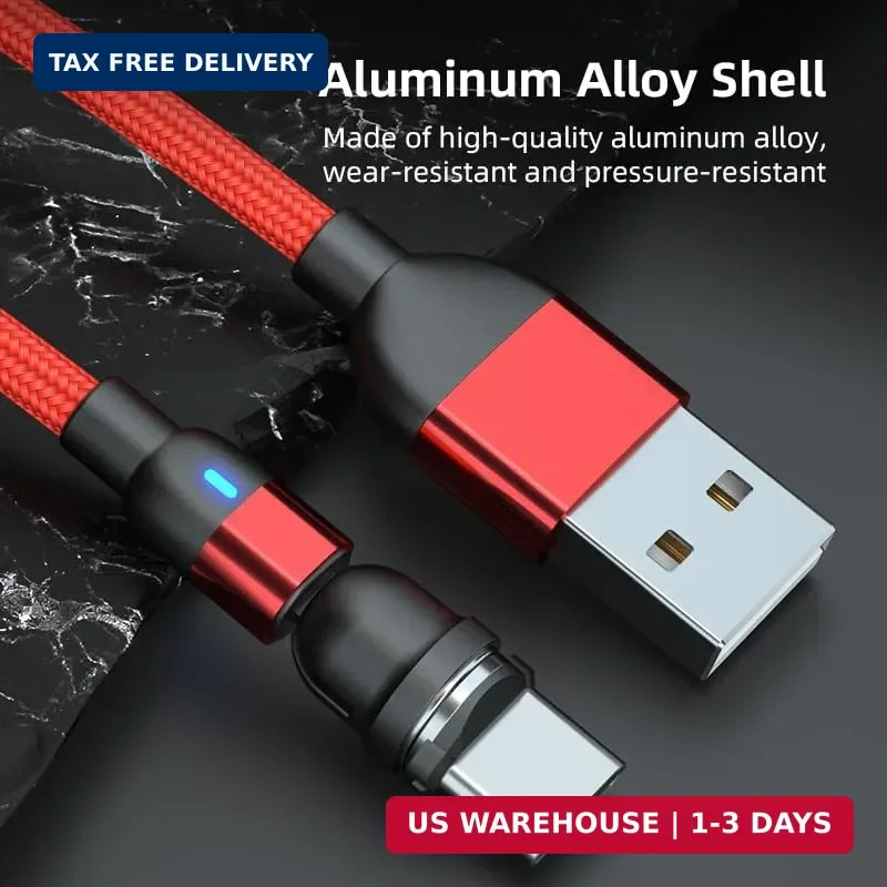 Magnetic Charging Cable 3-Pack 540° Rotation Magnetic Phone Charger Cable with L gallery