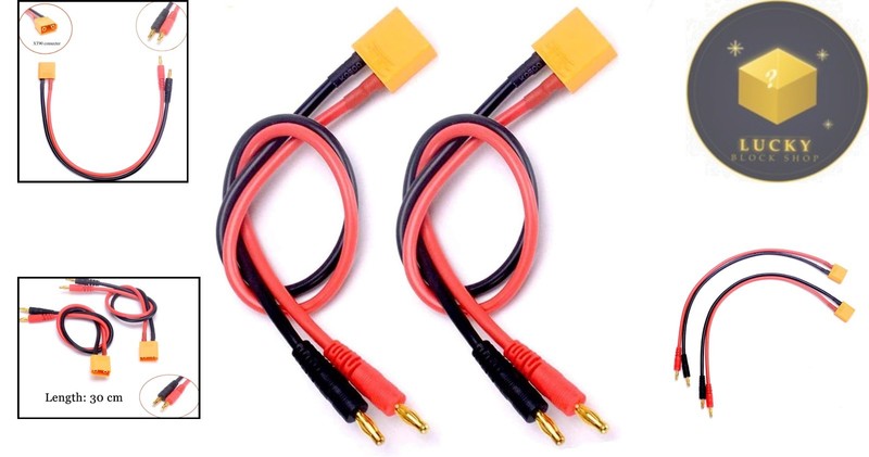 2-Pack XT90 Charging Cable with 4.0mm Banana Connector - 12AWG Heat Resistant gallery