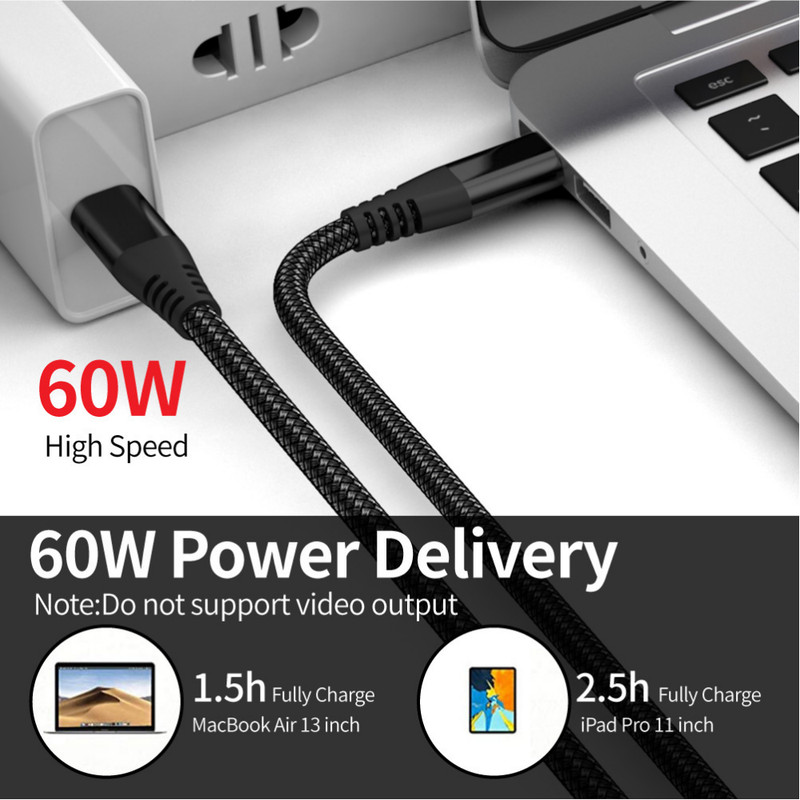 1-6X 10FT Type-C to USB-C 60W Fast Charger Cable PD For Samsung i Phone 15 16 17 gallery