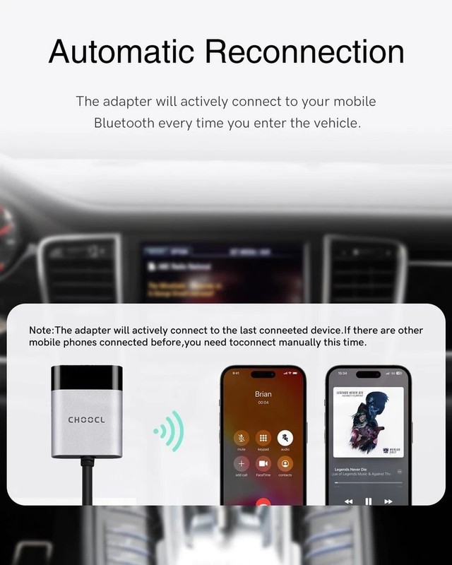 Bluetooth Car Adapter with iPod+USB Y Cable Work for Porsche PCM3.0 System, B... gallery