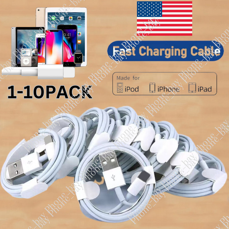1/10x USB Fast Charger Cable Charging Cords 3/6FT For iPhone 7 8 6 12 13 14 LOT