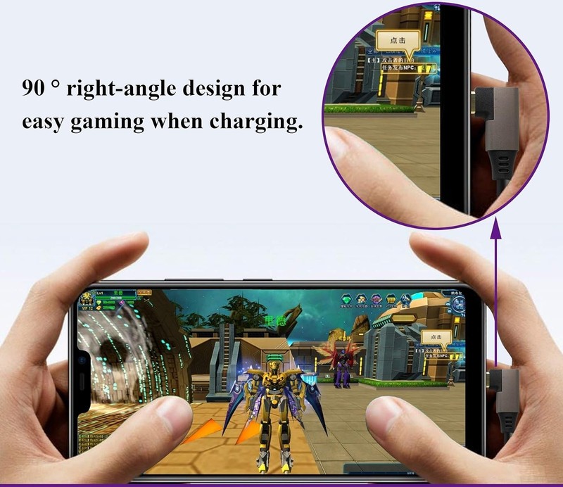 90 Degree USB 3.1 Type C Cable Right & Left Angled 3.1 USB Type C Male 4K@60H... gallery