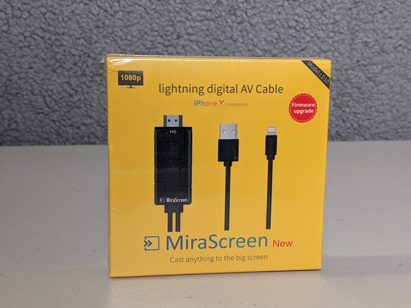 MiraScreen LD10 Digital AV Cable FHD 1080p HDMI USB NIB Iphone