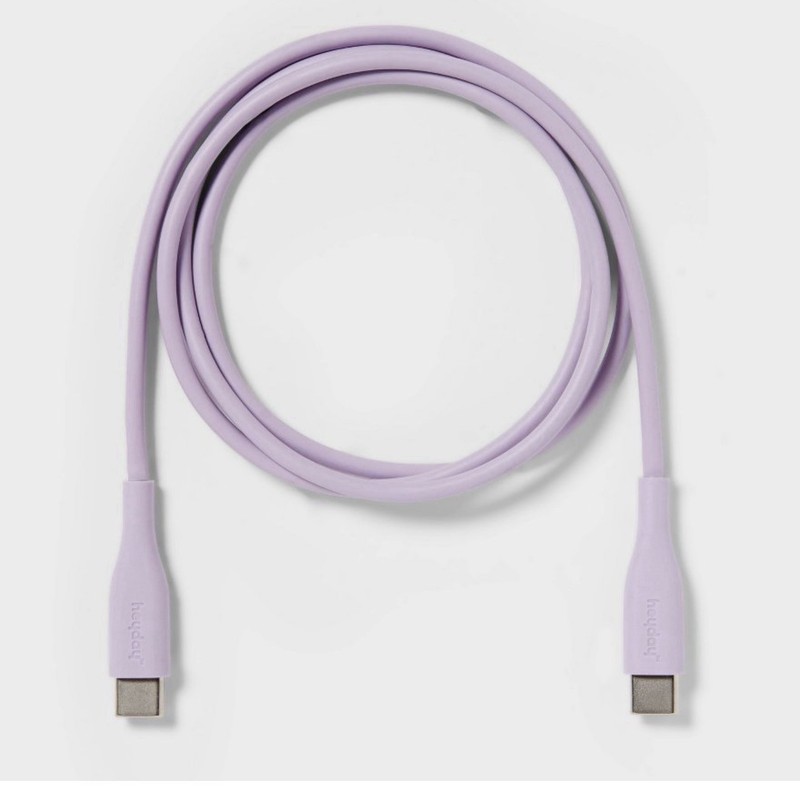 2 PK Heyday 3 FT Fast Charging Cable USB-C to USB-C Lavender Purple ~ New In Box gallery