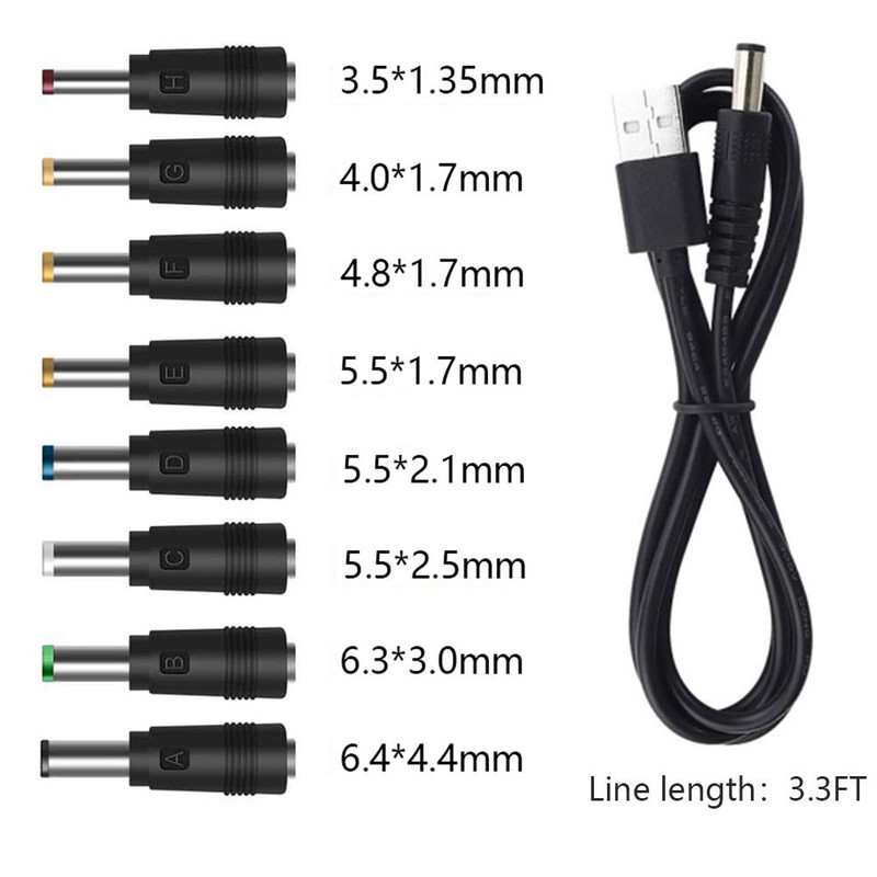 USB to DC Power Cable,8 Connectors Adapter for HUB Splitter,Mini Fans,Dj Control gallery