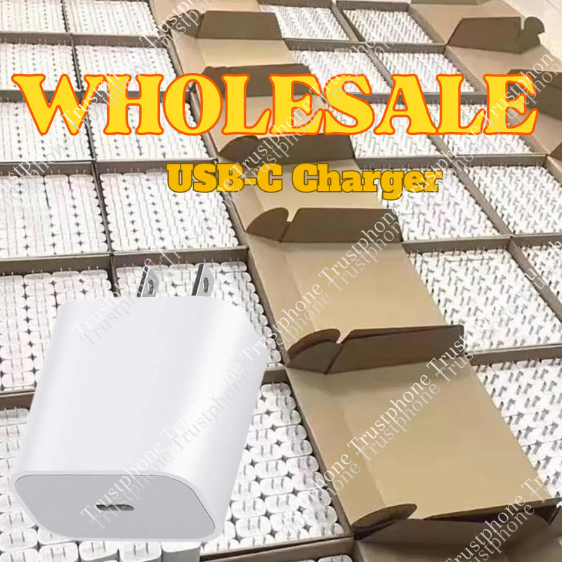 1-1000 Lot For iPhone17 16 20W PD USB C Type C Power Adapter Fast Charger Block