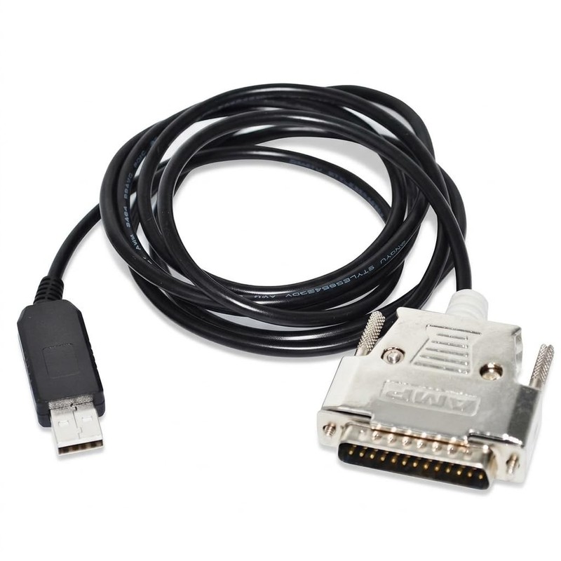 1.8 Meters USB Male To DB25 Male RS232 Serial Communication Cable KPC2 PC