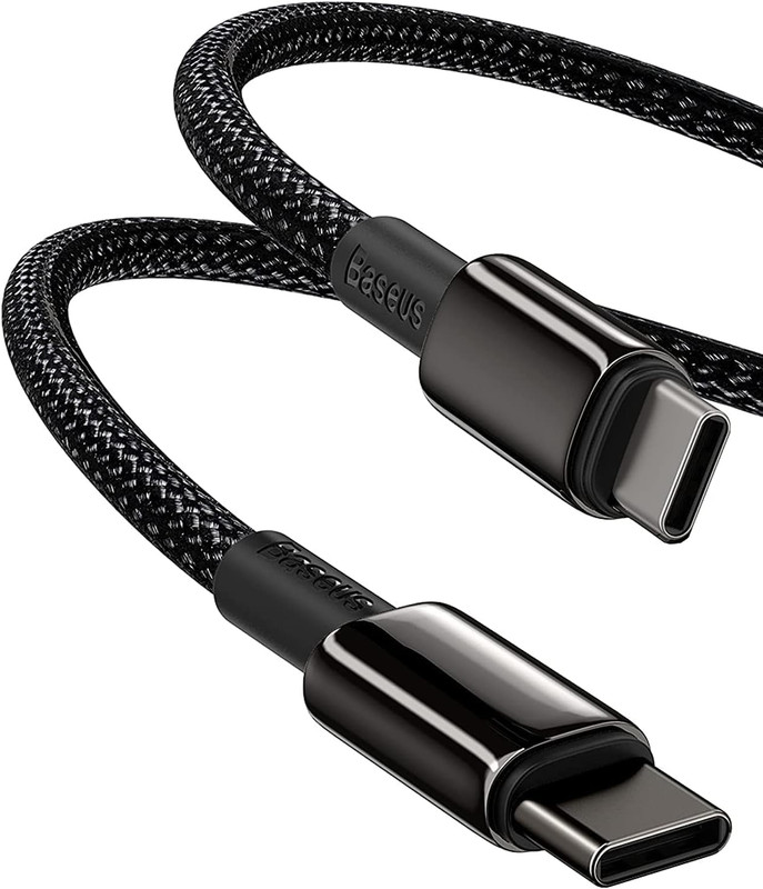 Baseus USB C Cable, 100W PD 5A QC 4.0 Fast Charging USB C to USB C Cable, Zinc A