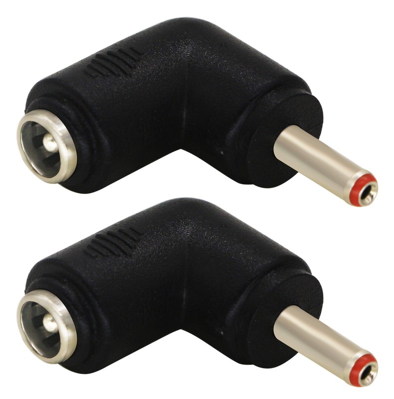 Dc 3.5×1.35mm Male 90 Degree Angle To Dc5.5×2.1mm Female Adapter 5 Volt Dc Barre