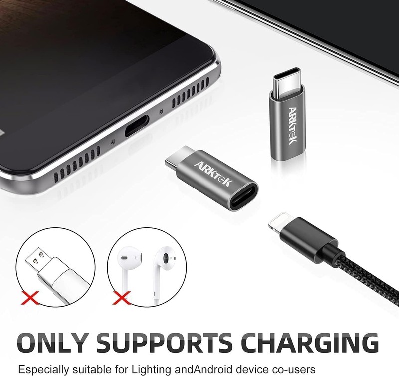 ARKTEK 2-Pack Lighting Adapter to USB-C i OS Lighting (Female) to USB Type C (Ma gallery