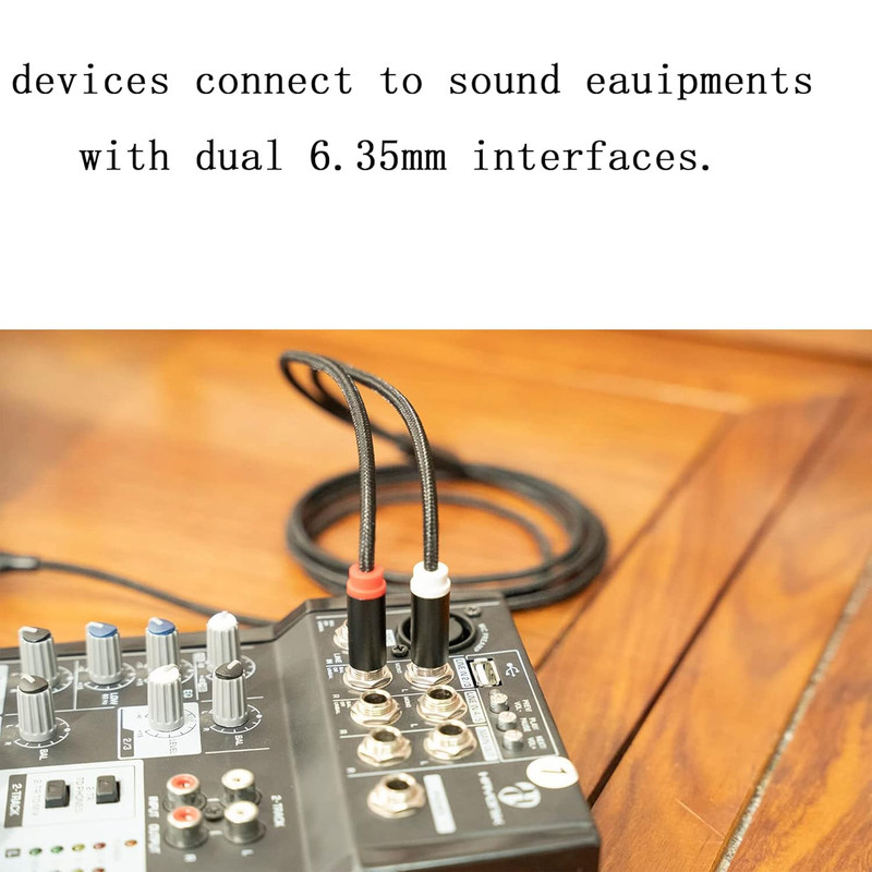 (3.3 Feet) USB C to Dual 6.35Mm 1/4 Inch Stereo Splitter Y Cable, USB Type C to gallery