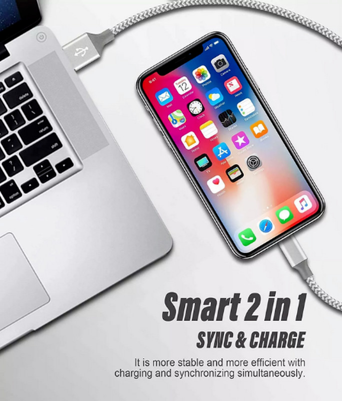 Bulk Lot Braided USB Cable 6FT For iPhone 14/13/12/11/XS/8/7/6 Fast Charge Cord gallery