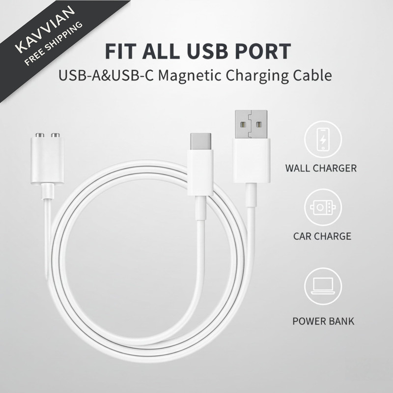 OVECIOPO 2PCS 5MM Magnetic Charging Cables, Rose Charger 5mm, white gallery