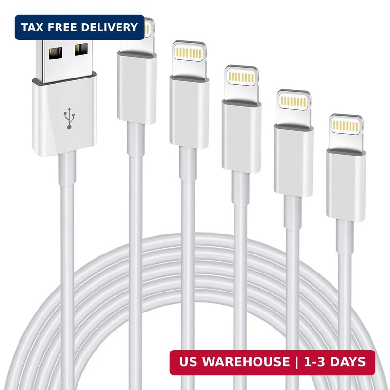 iPhone Charger Fast Charging[Apple MFi Certified] 5pack 3/3/6/6/10FT Long Lightn