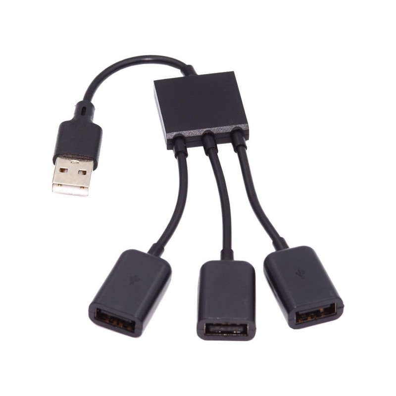 USB Y Splitter Cable 1 in 3 Out, USB 2.0 1 Male to 3 Female Port Expansion HU... gallery