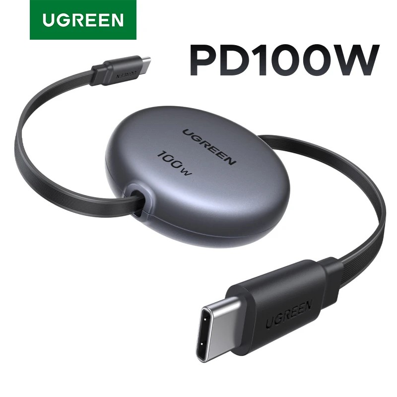 UGREEN Retractable 100W USB-C Fast Charger Cable for MacBook iPhone Samsung