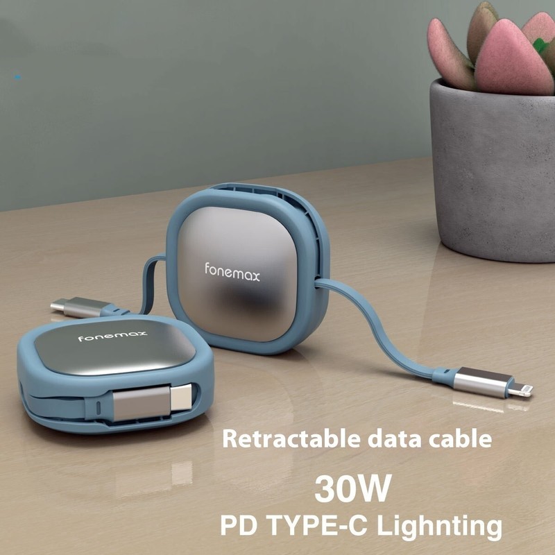 Retractable Data Cable Mobile Phone PD Fast Charging Portable Charging Cable