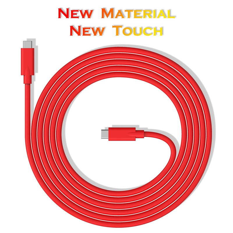1 PC USB C To USB C 2.0 Cable 100W PD Fast Charging 480Mbps Data Cord Red 6.6FT gallery