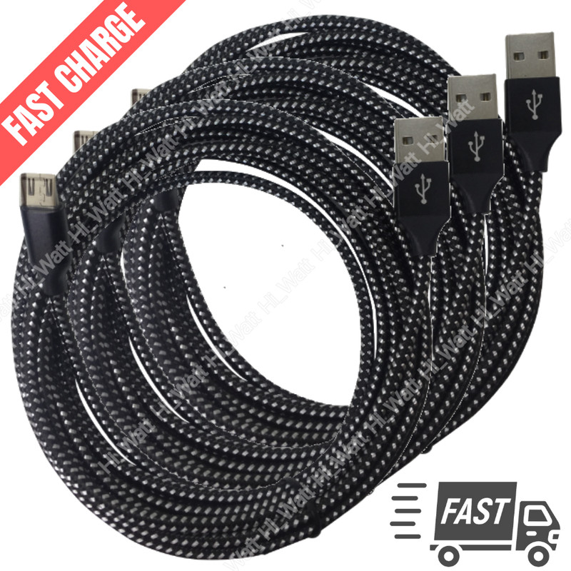 3/6/10Ft Micro USB3.0 Cable Fast Charge Data Sync For Samsung Android LG Charger