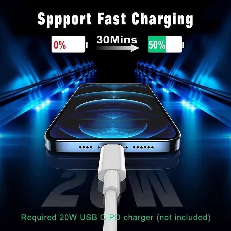 20W Fast Charger Power Adapter Cable Charging For iPhone 8 11 12 13 14 Pro Max gallery