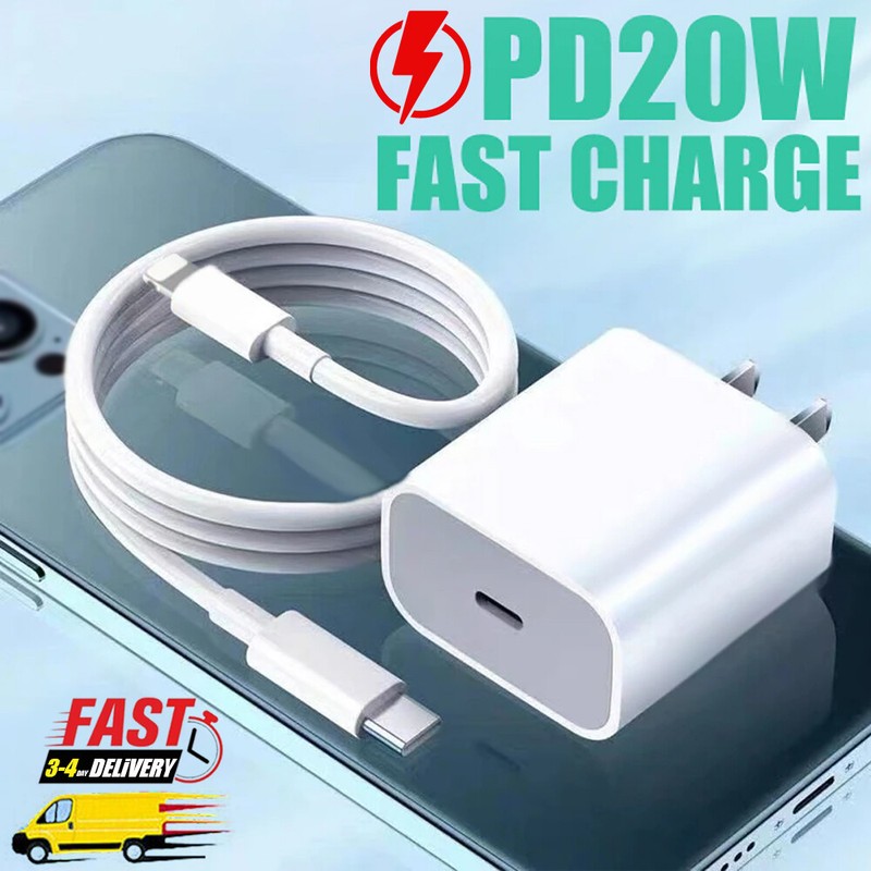 20W USB-C Fast Charger PD Adapter+Cable For iPhone 11/12/13/14 XR X Pro iPad NB