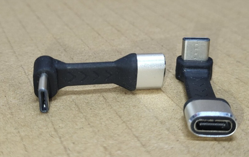 1 New Type-C Male to Female U-Shaped Flexible Adapter Cable Elbow 90/180 Degree
