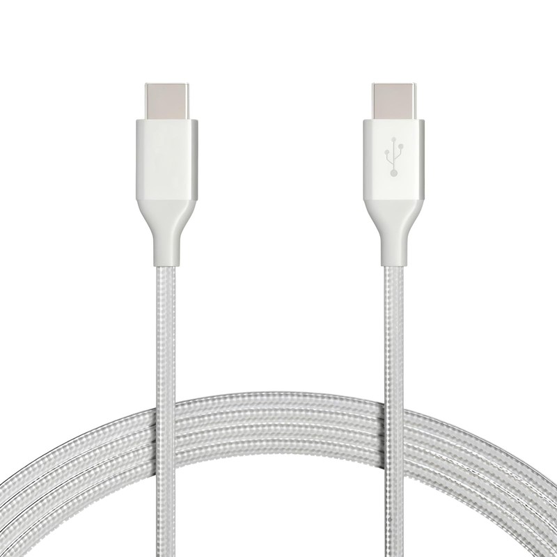 USB to USB Cable 6ft, 60W PD Fast Charging, USB 2.0, Nylon Braided, USB-IF Ce…