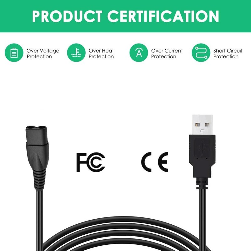5V USB Charging Cable Compatible with Limural Hair Clippers Charger Power Cor... gallery