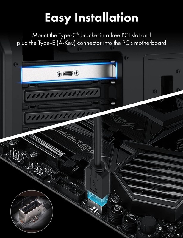 20gbps Usb 3.2 Gen 2x2 Usbc Front Panel Typec Adapter Motherboard Header Extensi gallery
