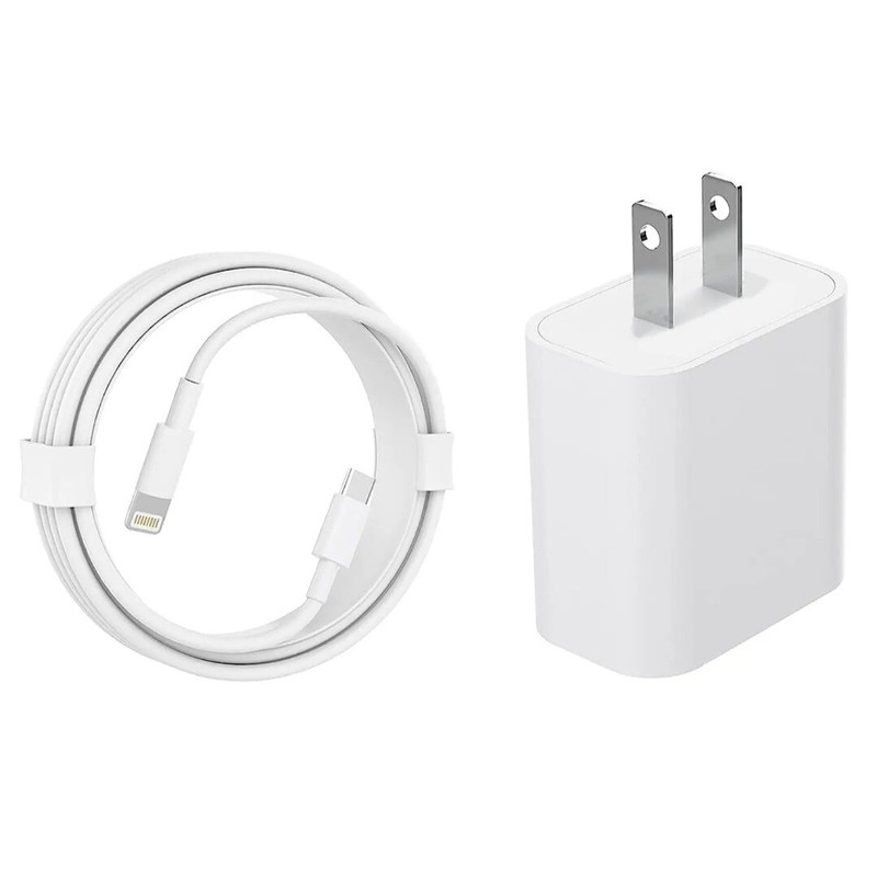 OEM Quality 20W Charger & USB C to 8 Pin Cable for iPhone 14/13/12/11/X Pro/PMax gallery