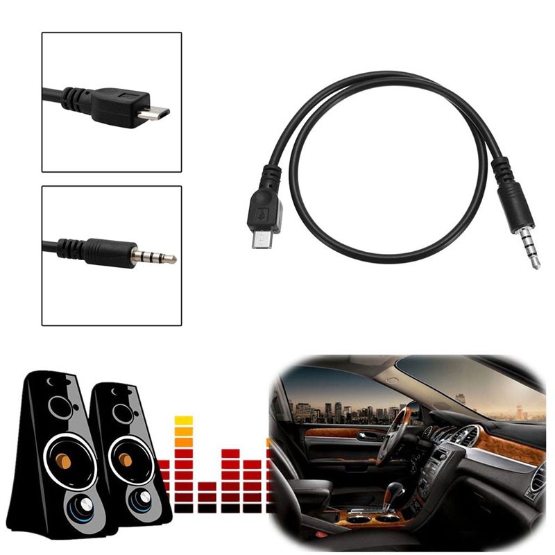 Micro USB to 3.5mm Car AUX Cable Car Radio Stereo AUX Out Cable for Phone gallery
