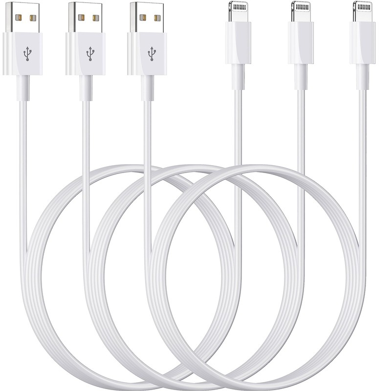 3ft 3Pack Apple MFi Certified iPhone Charger Cord, USB to Lightning Cable, Fa…