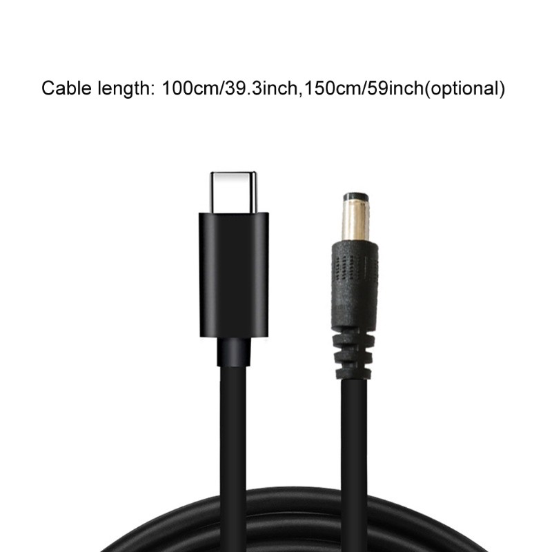 Durable USB C/Type-C PD to 12V 5.5x2.5mm Adapter WIFI Router Laptop Power Cable gallery