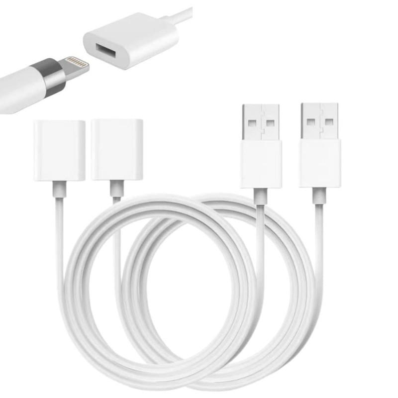 Charger Adapter with Apple Pencil 1st Generation, 2 Pack (1FT/30CM) USB A to …