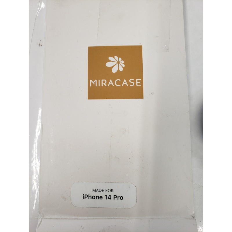 Miracase Phone Case for iPhone 14 PRO. Beige. Gold Buttons gallery