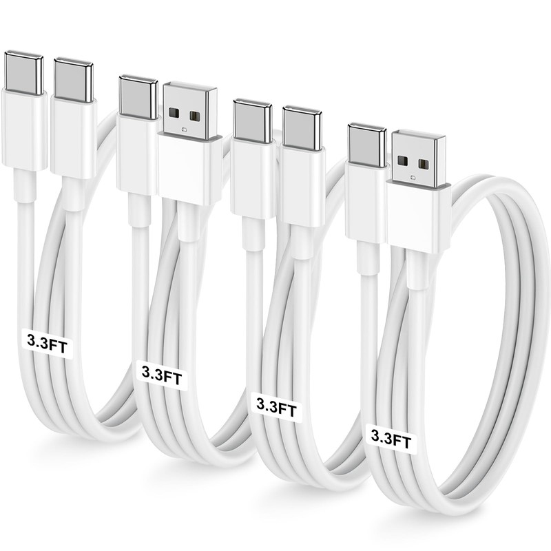 Car Carplay Cable for iPhone 17 16 15, 2-Pack 3.3FT 3FT+3FT+3FT+3FT, White