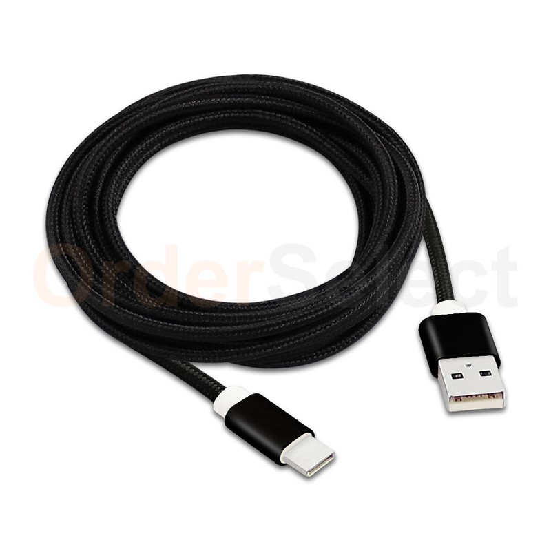 USB Type-C 10FT Braided Cable for Motorola One Hyper/ OnePlus 7T Pro 5G McLaren gallery