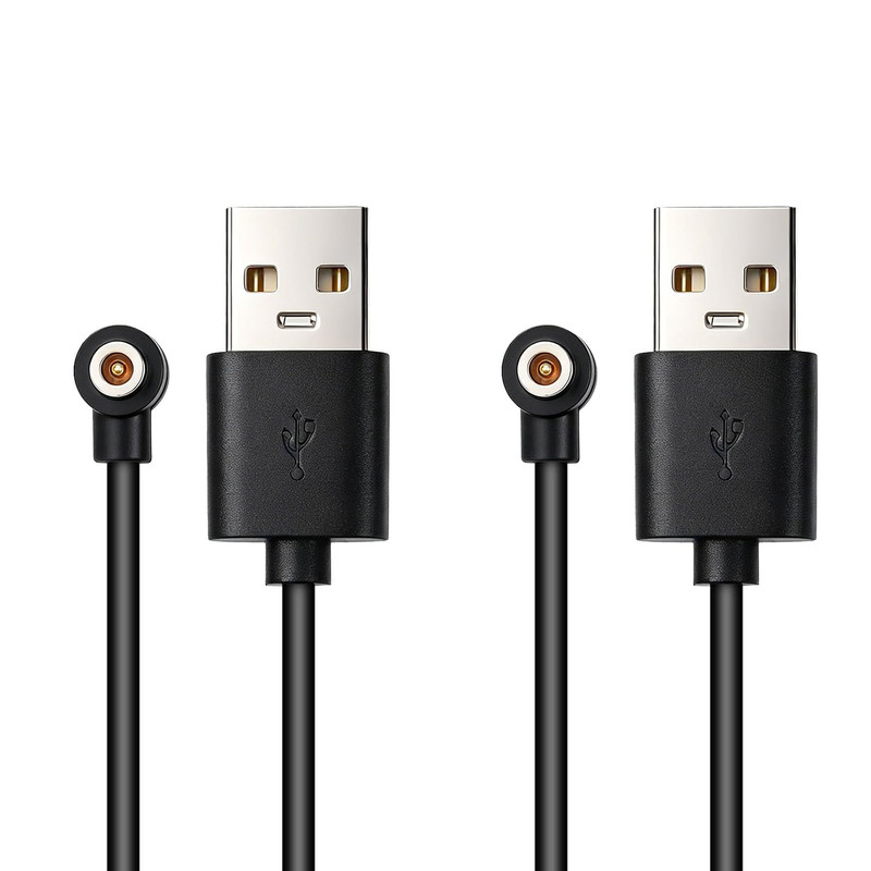 2Pcs Magnetic Smart Ring Charger Cable, 60Cm/2Ft Long 4Mm Magnetic Head USB-A Ch