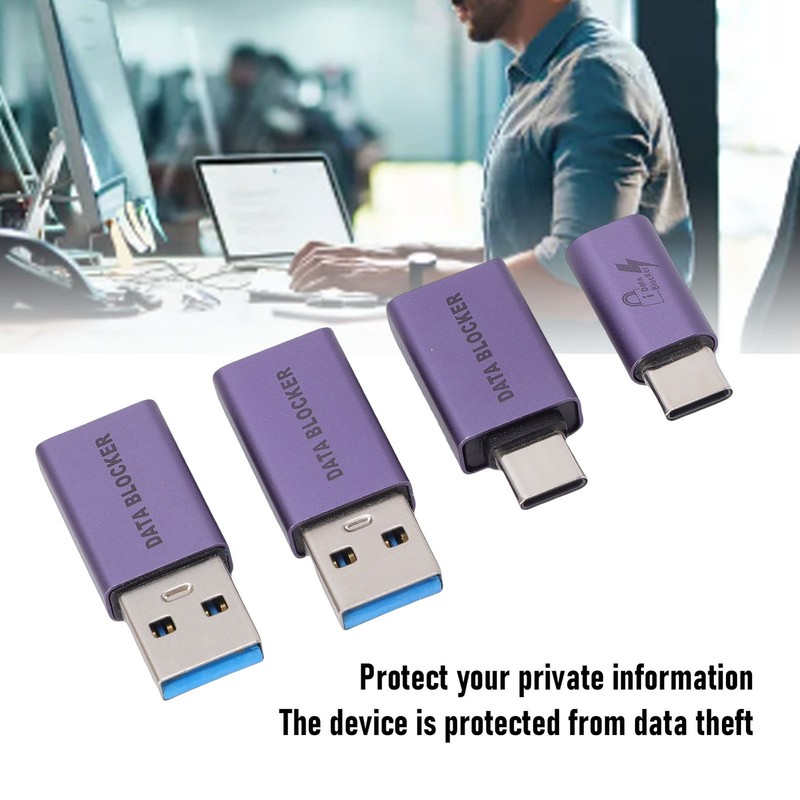 Data Blocker USB A Male To USB C Female Defender Refuse Hacking For Any USB gallery