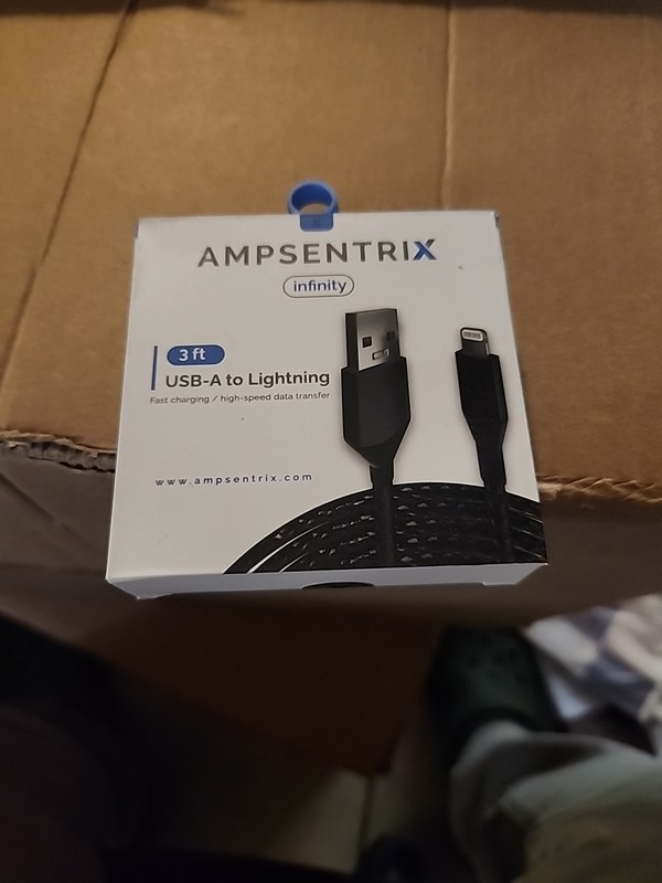 Ampsentrix 3ft USB A To Apple Infinity Cable