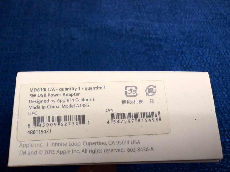 Apple Lightning 5-Watt USB Cable 1m Power Adapter gallery