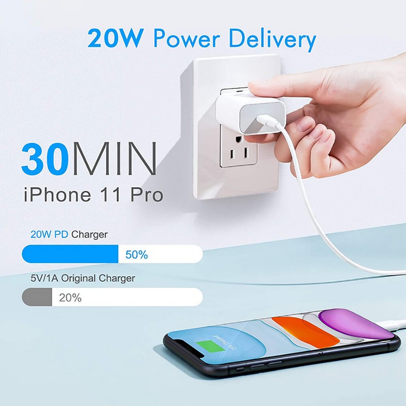 20W Type USB-C Fast Charger Adapter Block For iPhone 16 15 14 13 12 11 Pro Max X gallery