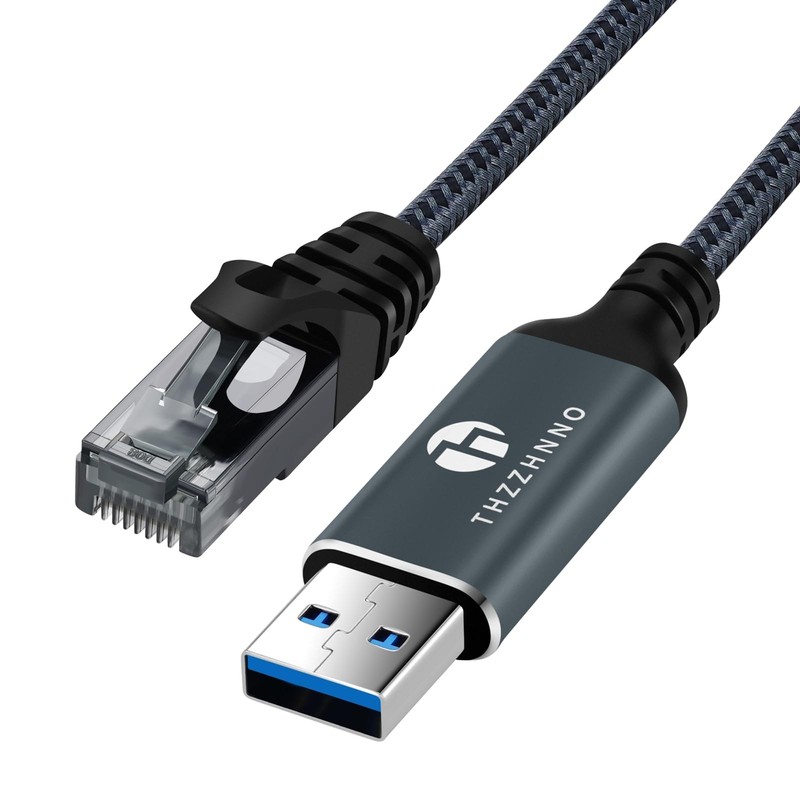 USB To Ethernet Cable 15FT USB 3.0 A To RJ45 Gigabit LAN Network Cord Male