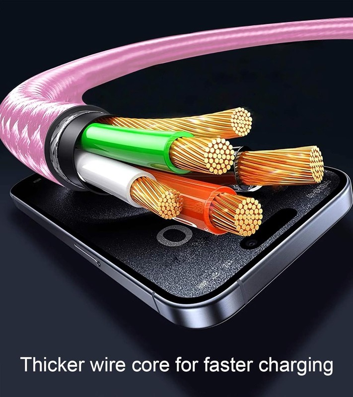 100W Fast Charge Nylon Braided USB C 4FT Cable for iPhone and Galaxy Devices gallery