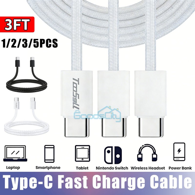 Wholesale Braided Type-C Fast Charging Data SYNC Charger Cable Cord for Apple