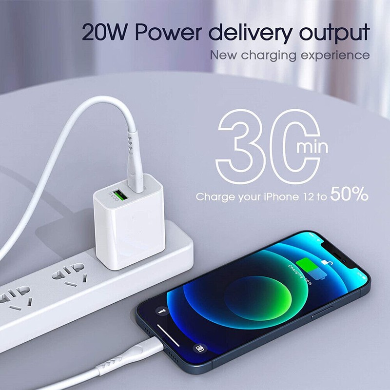 3PACK 20W PD Type C QC Cube USB To USB C Fast Charger Cable For i-Phone 15 16 17 gallery