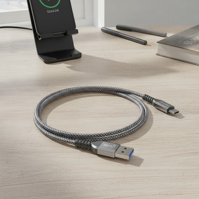 10Gbps Android Auto USB C Cable, 1.5FT 3A USB 3.1 Gen 2 Fast Charge & Data Trans