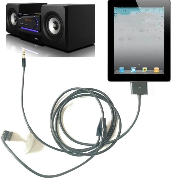30 Pin to AUX USB, 30 Pin Charger Dock to 3.5Mm Car AUX Audio USB Charger Cable gallery