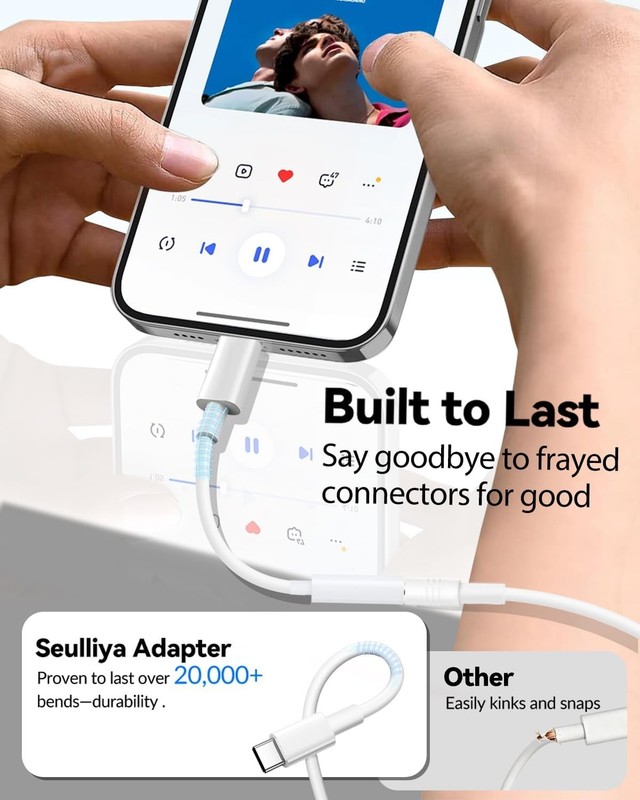 USB C to 3.5mm Headphone Jack Adapter DAC Chip Audio Aux Samsung iPhone 15 16 17 gallery