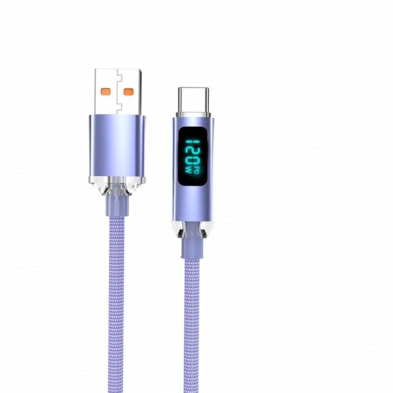 JINMUXI 120W USB A To Type C Super Fast Charging Cable Digital Display for Xiaom gallery